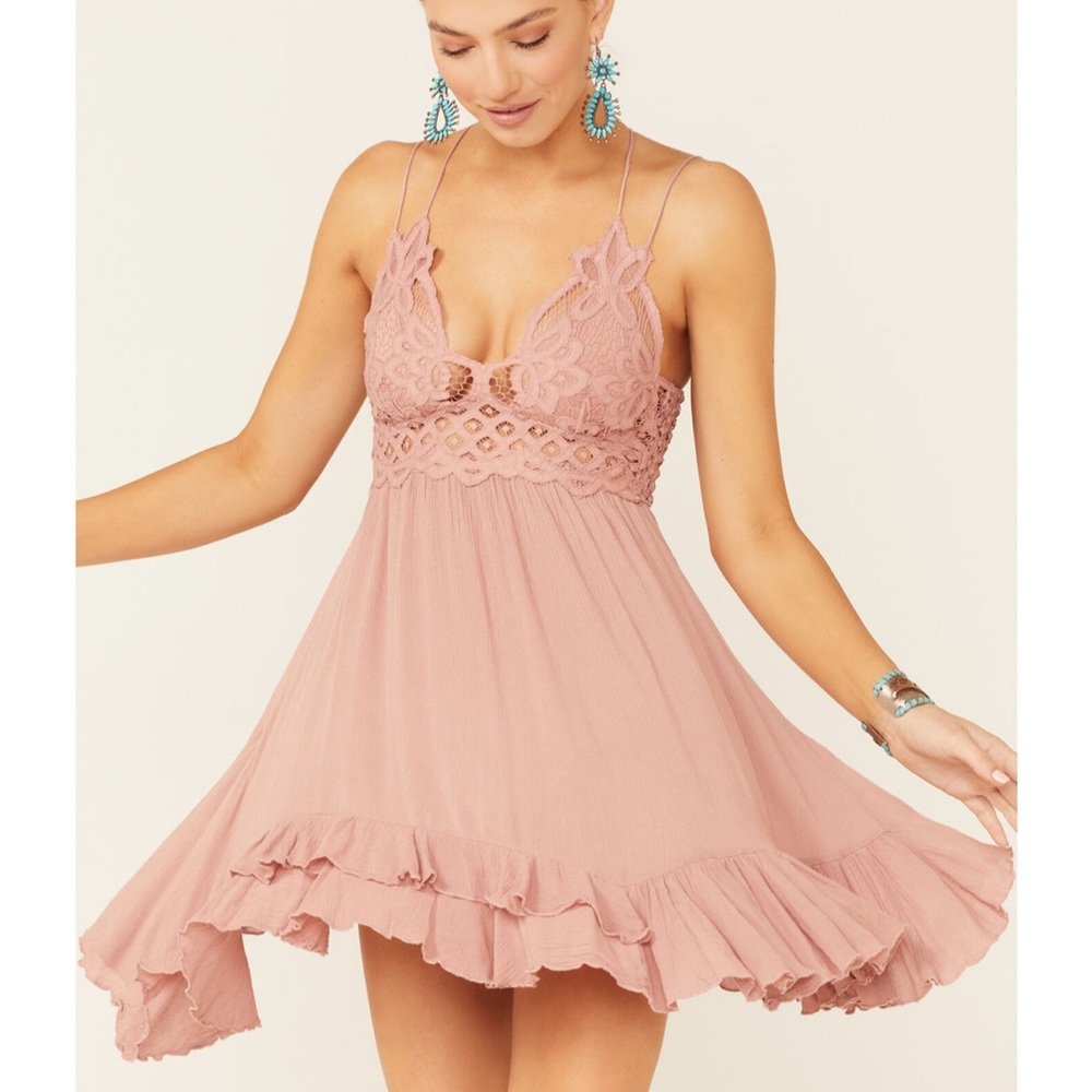 Free People light pink midi dress